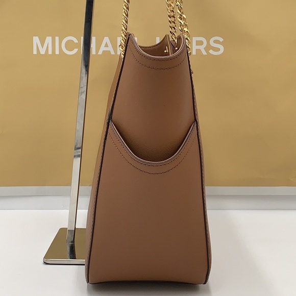 MICHAEL KORS LARGE X CHAIN SHOULDER TOTE LUGGAGE - Picture 6 of 16